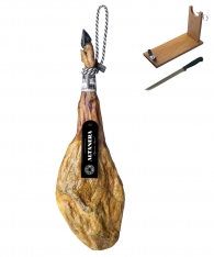 Prosciutto Pata Negra iberico 100% puro di ghianda Altadehesa + porta prosciutto + coltello