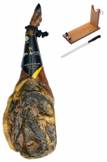 Prosciutto Pata Negra ibérico (Spalla) di ghianda Don Agustín Qualità Superiore + porta prosciutto + coltello