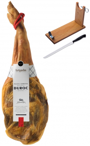 Prosciutto Serrano (Spalla) riserva duroc Artysán + porta prosciutto + coltello immagine #1